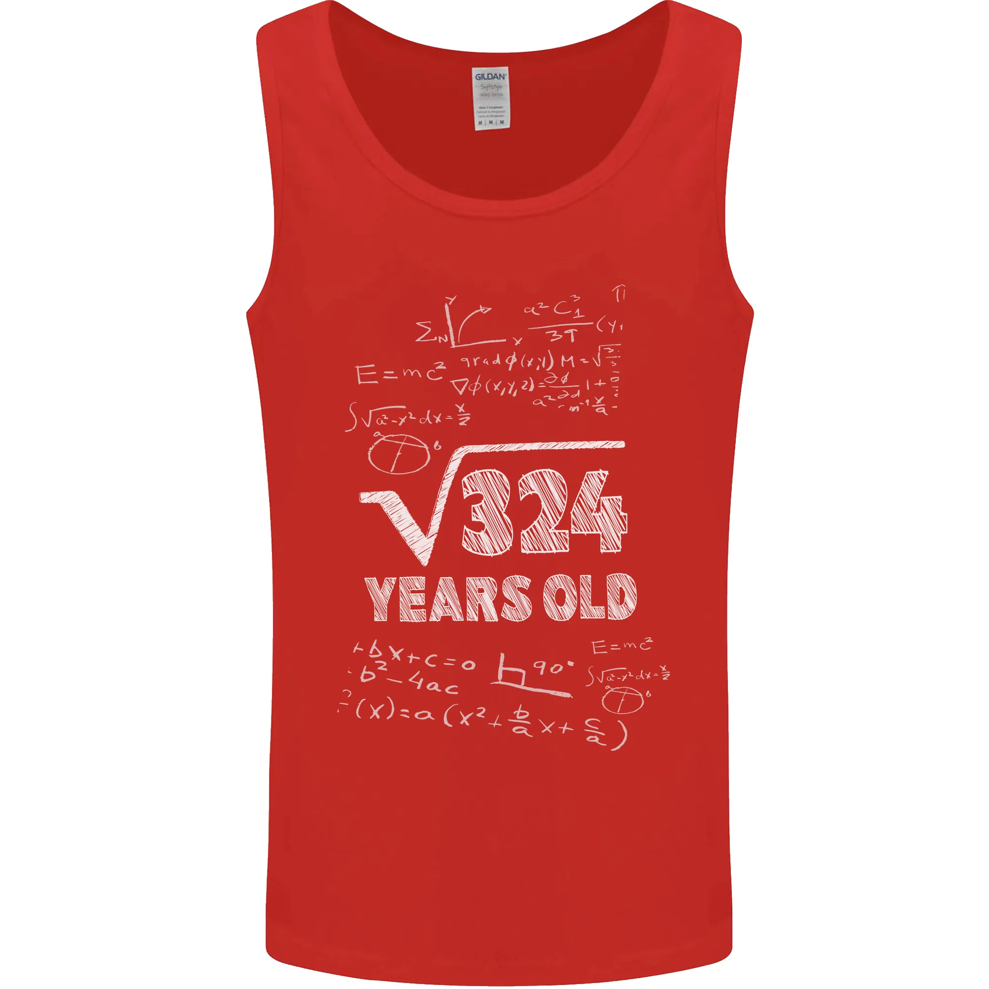 18th Birthday 18 Year Old Geek Funny Maths Mens Vest Tank Top