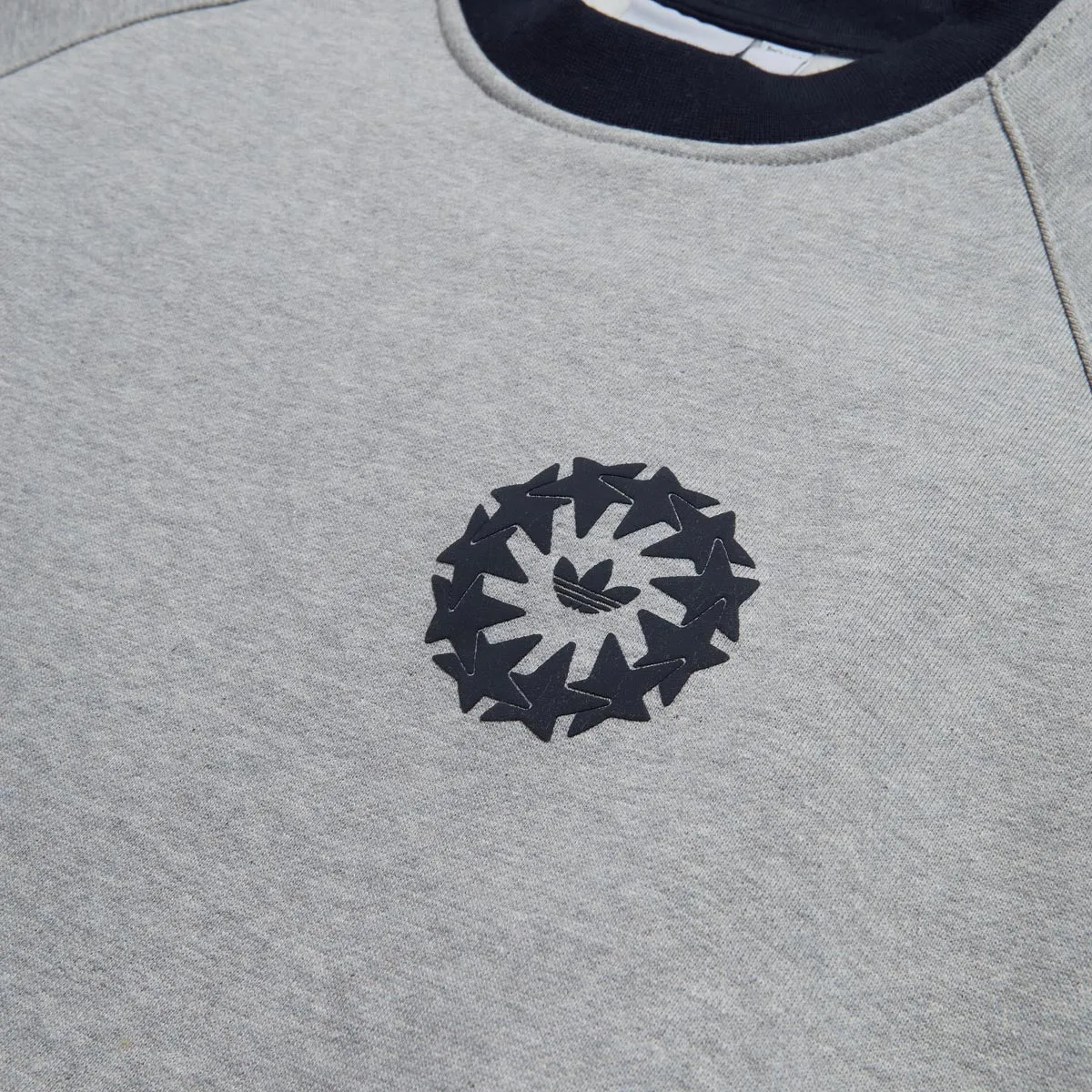 Adidas Star Wheel Crew Sweatshirt - Grey Heather/Legend Ink