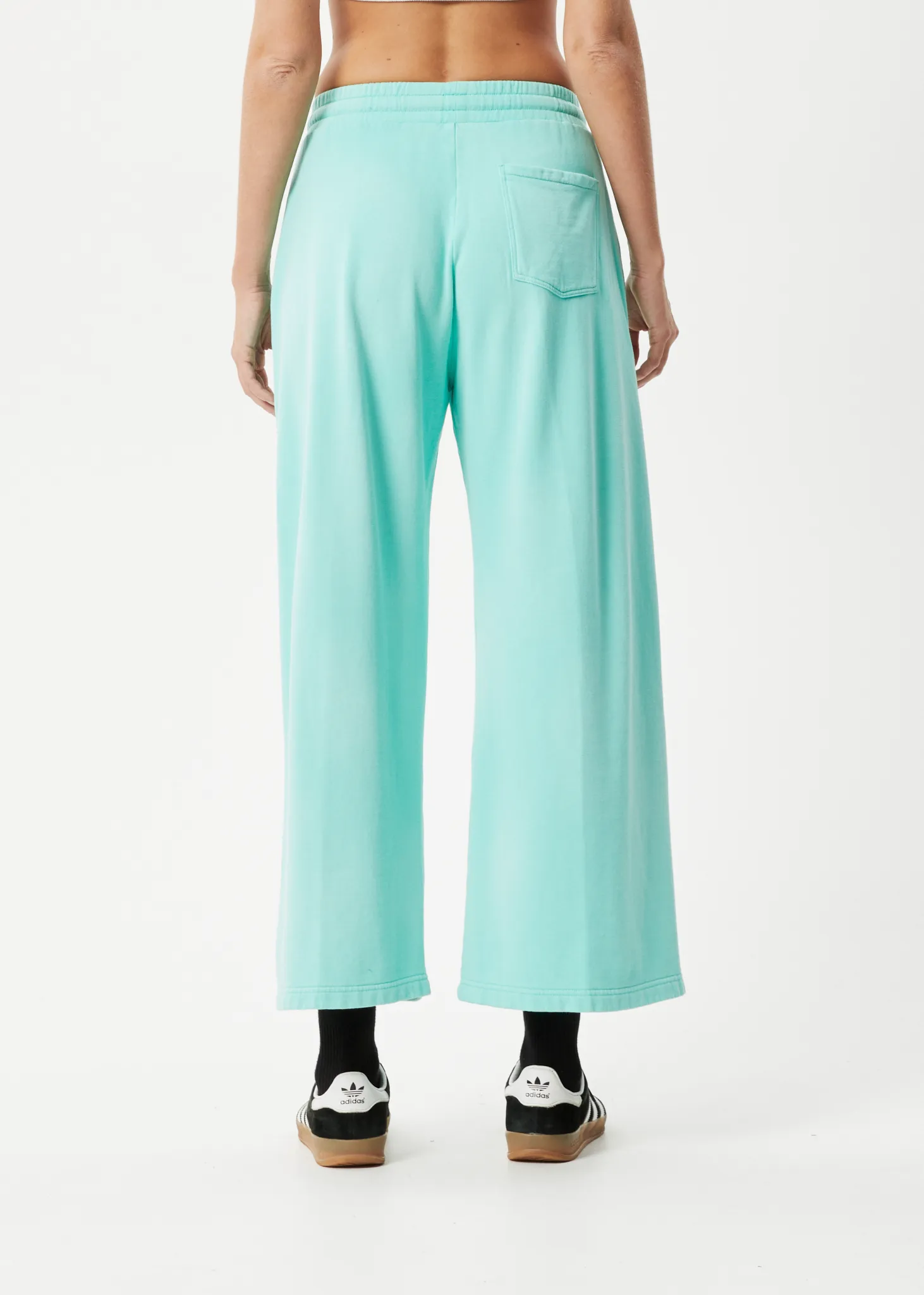 AFENDS Womens Boundless - Wide Leg TrackPants - Worn Jade