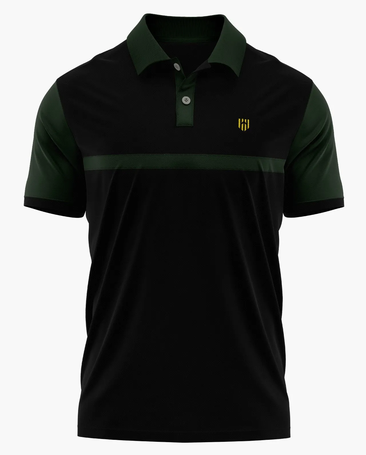 Army stripe polo T-shirt