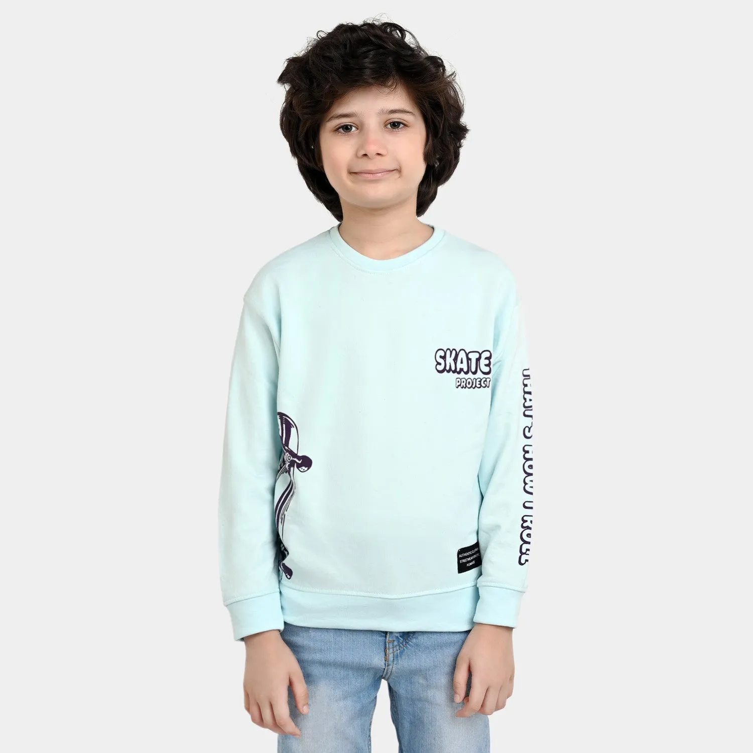 Boys Fleece Sweatshirt Skate Project-Blue