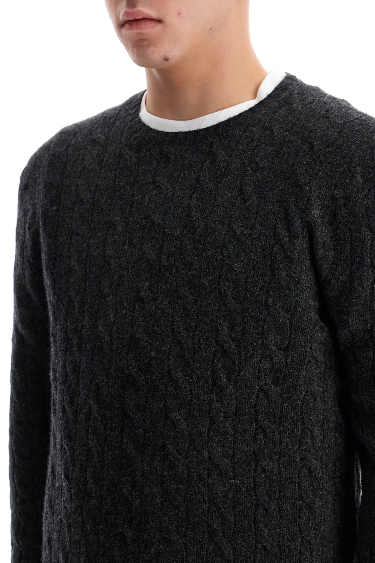 cable knit wool-cashmere sweater