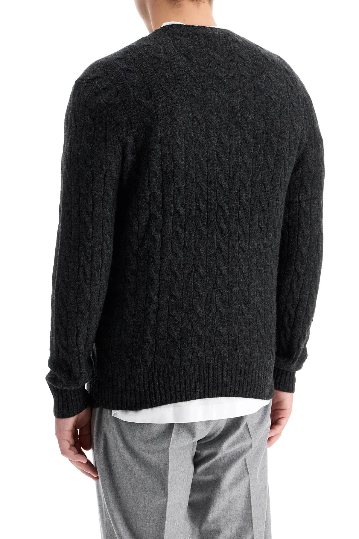 cable knit wool-cashmere sweater