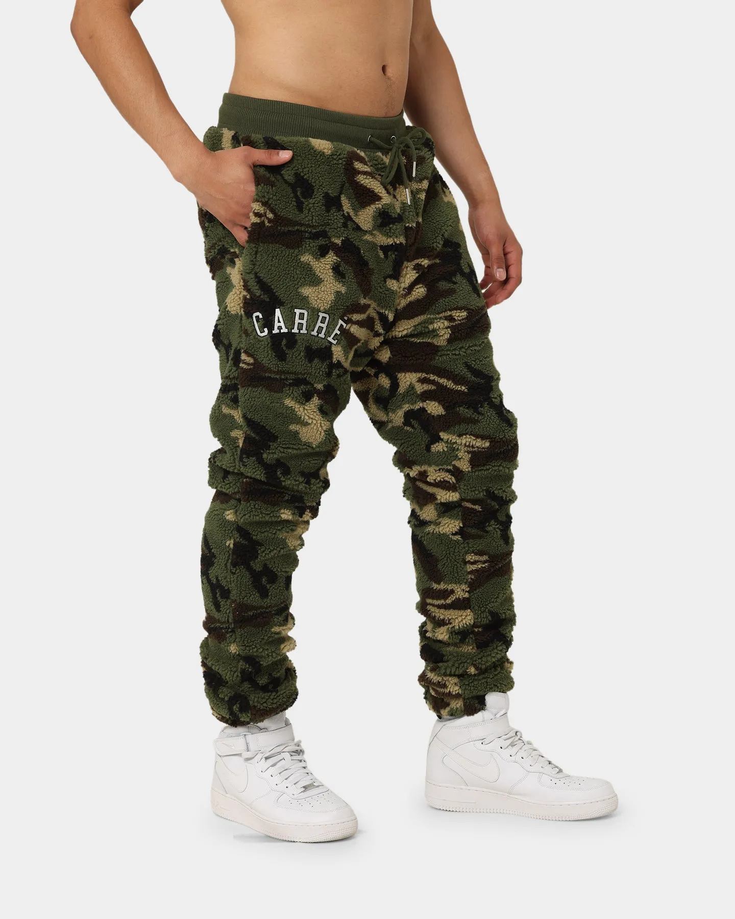 Carre C-Class Polar Fleece Track Pants Woodland Camo