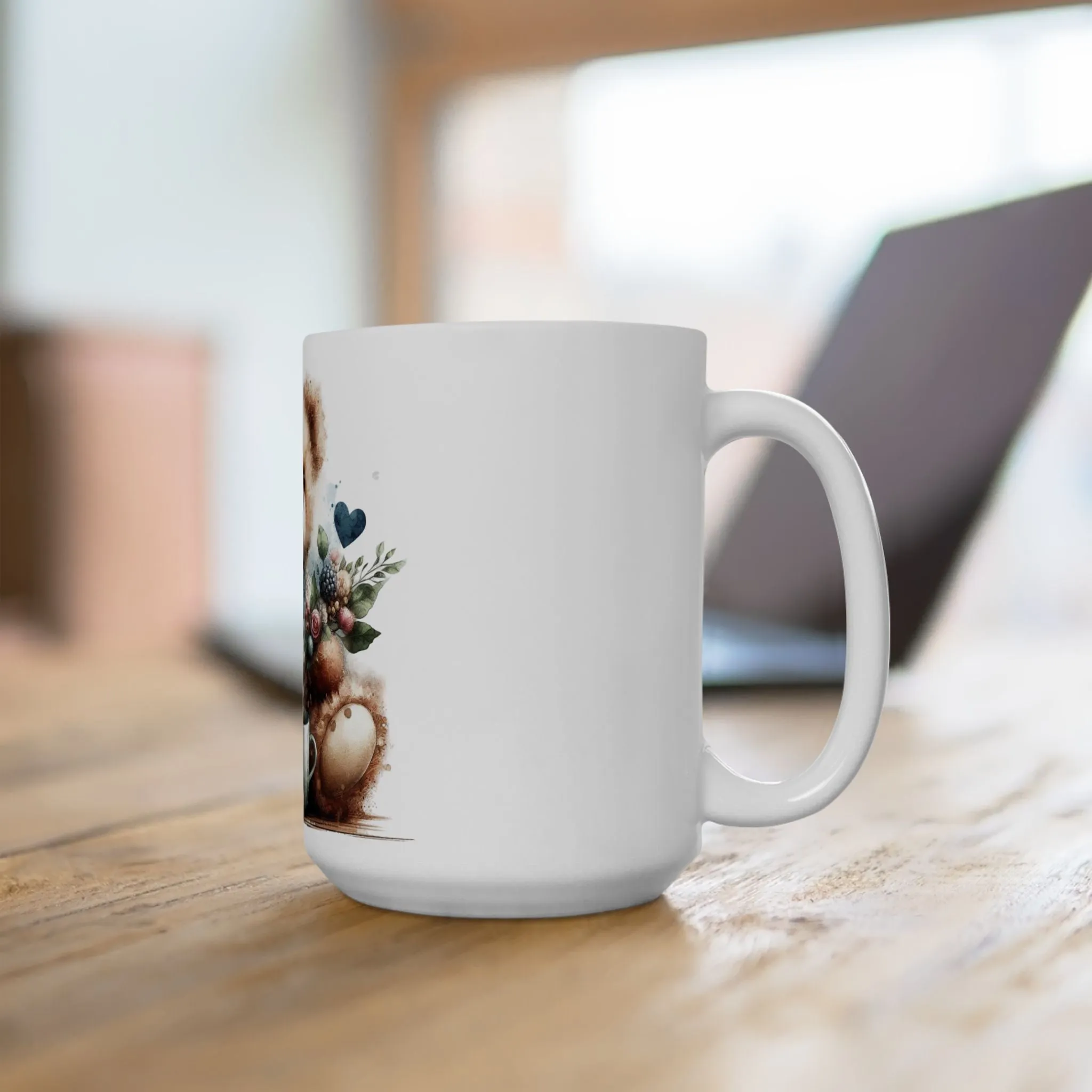 Cute teddy bear Ceramic Mug, (11oz, 15oz)