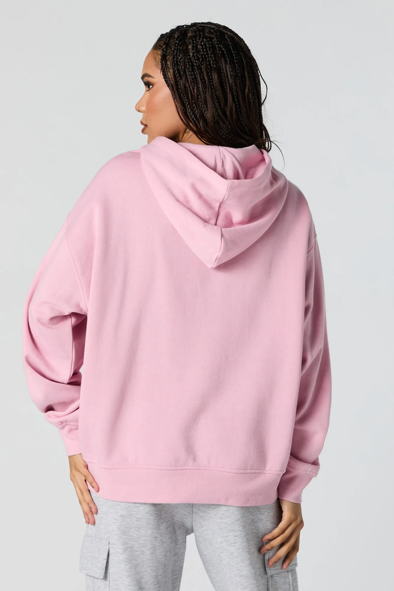 Embroidered Fleece Hoodie