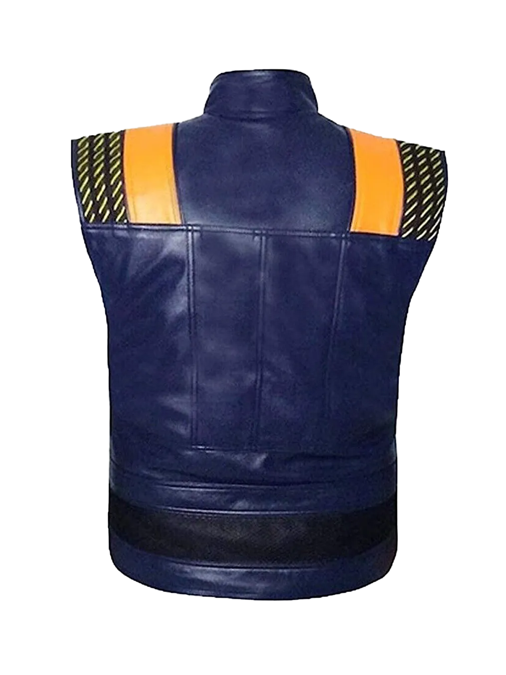 Erik Kill Monger Panther Michael B Jordan Blue Leather Vest Jacket For Mens