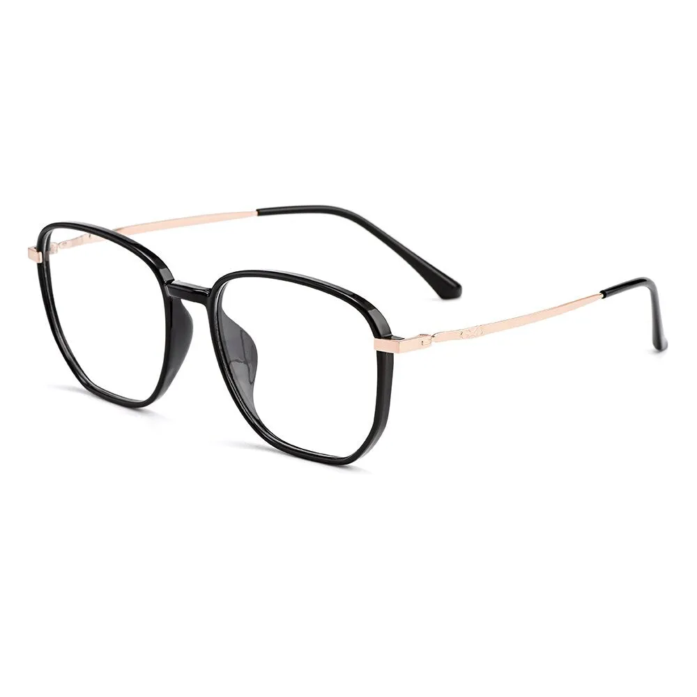 Gmei Women's Eyeglasses Ultralight Square Frame Alloy Tr90 Plastic M98008