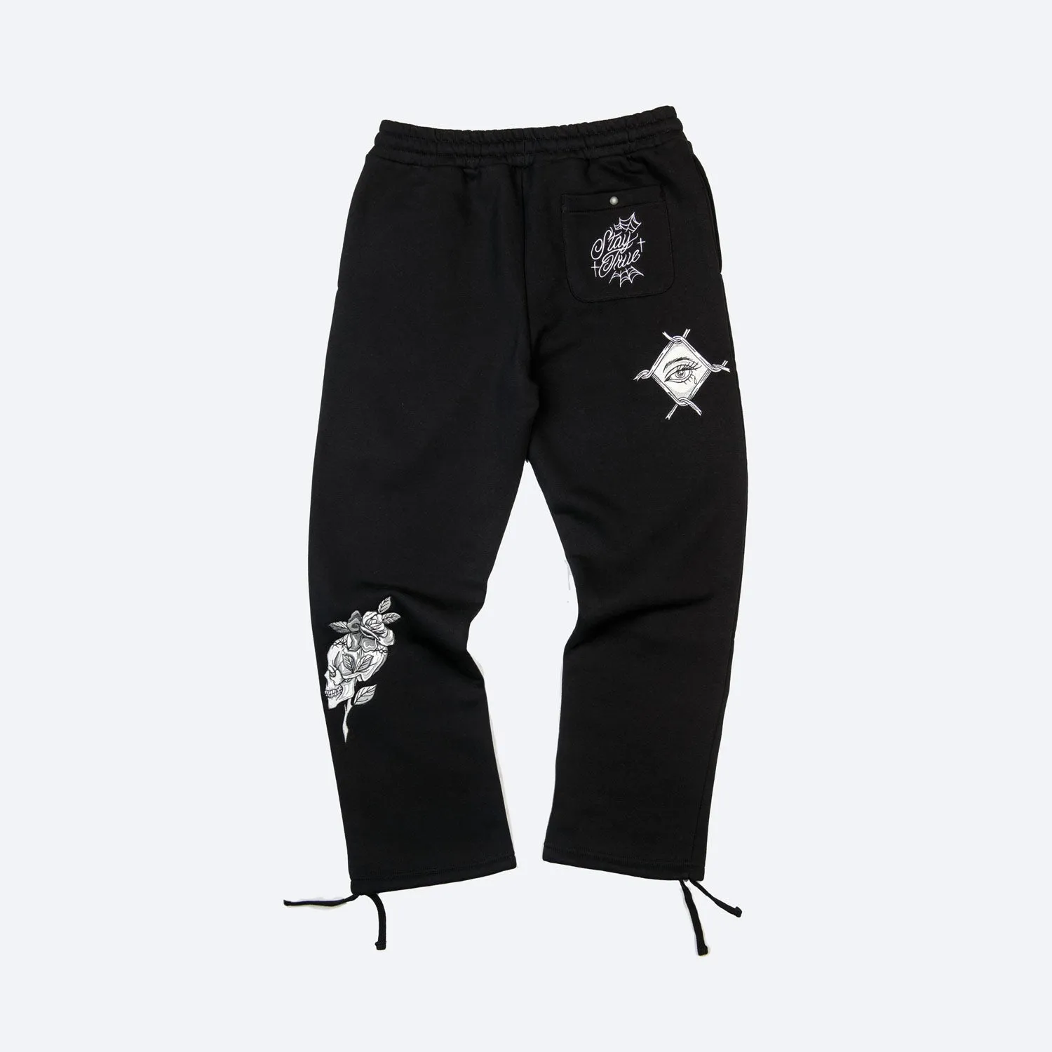 Inked Embroidered Fleece Pants