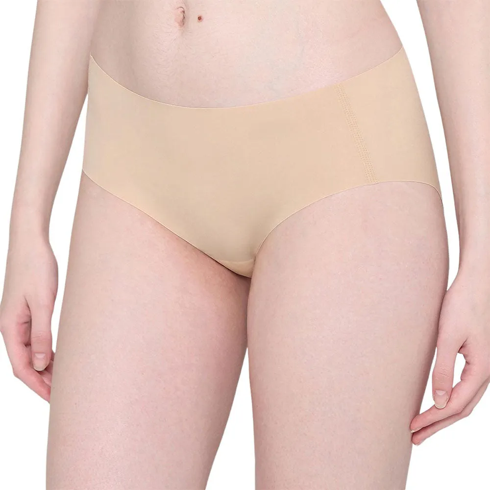 Invisible Comfort Mid-Waist Full Coverage Seamless Everyday wear Hipster Panty - Beige