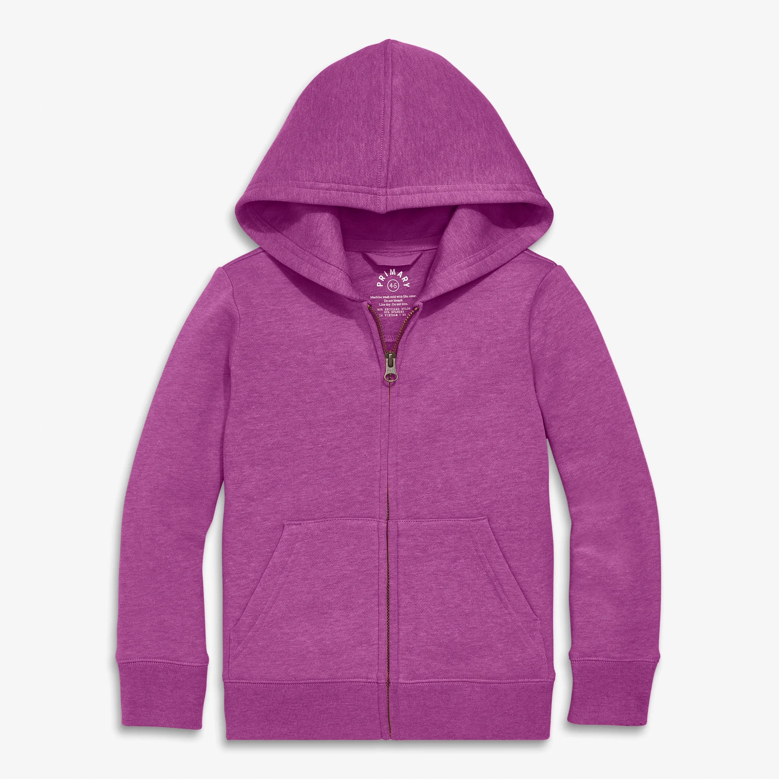 Kids cozy fleece zip hoodie