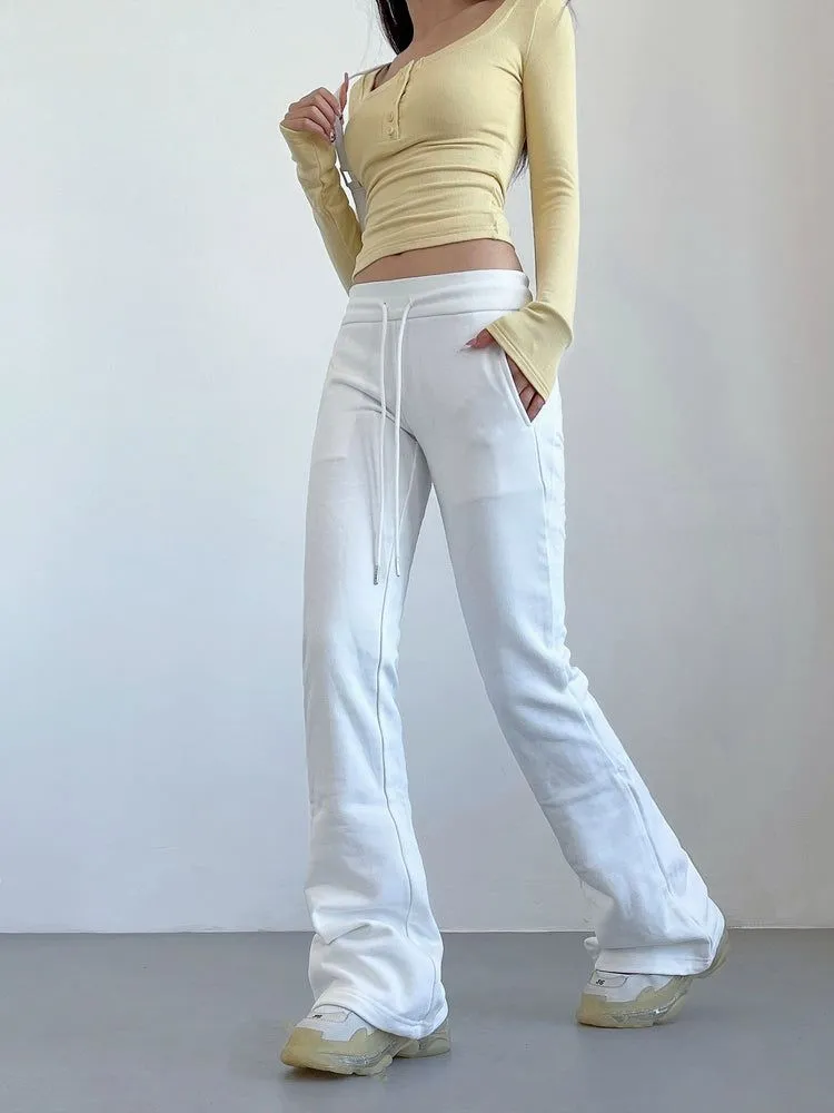 Livia Velvet Slim High Waist Flared Pants