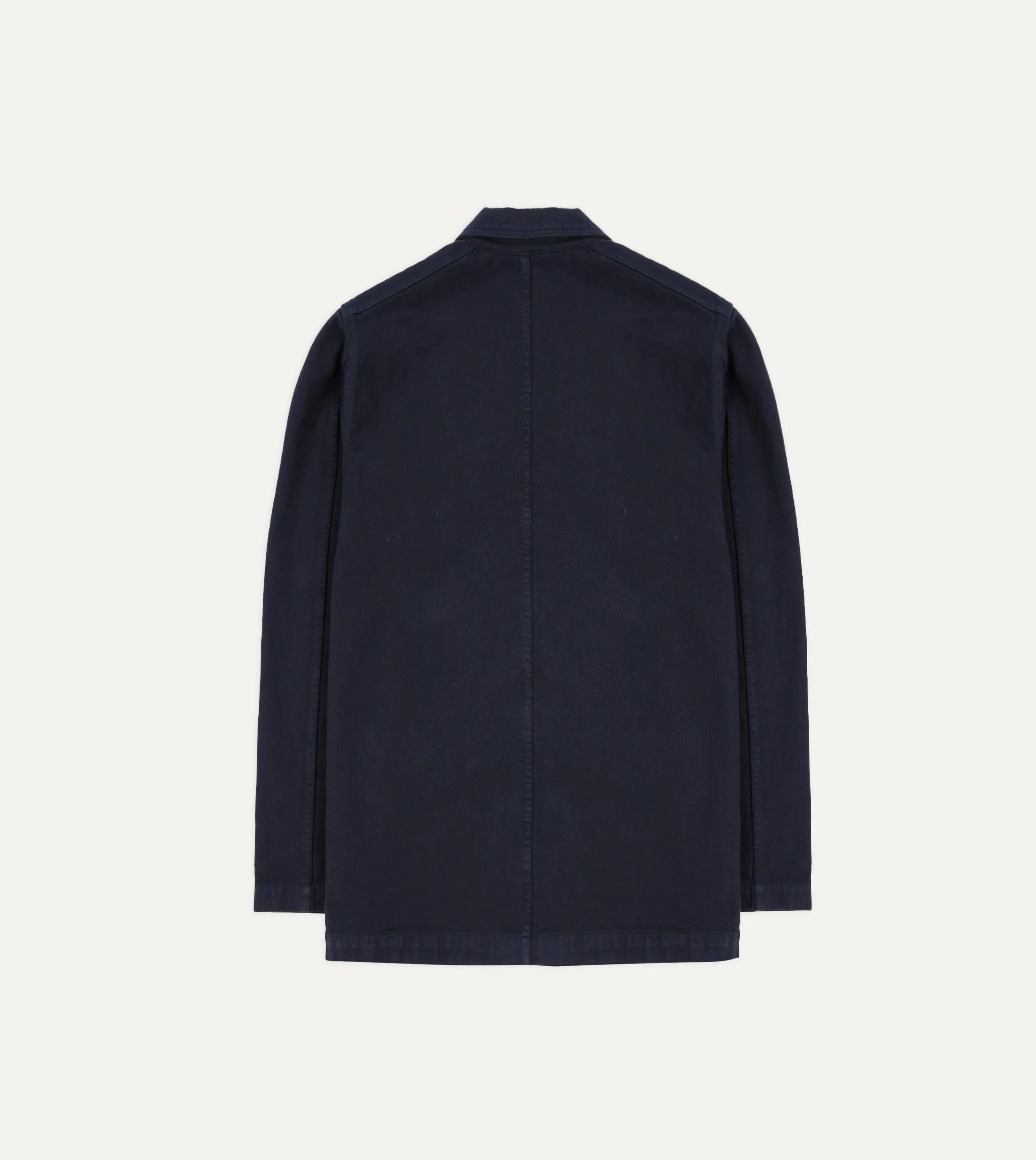 Navy Heavy Twill Cotton Five-Pocket Chore Jacket