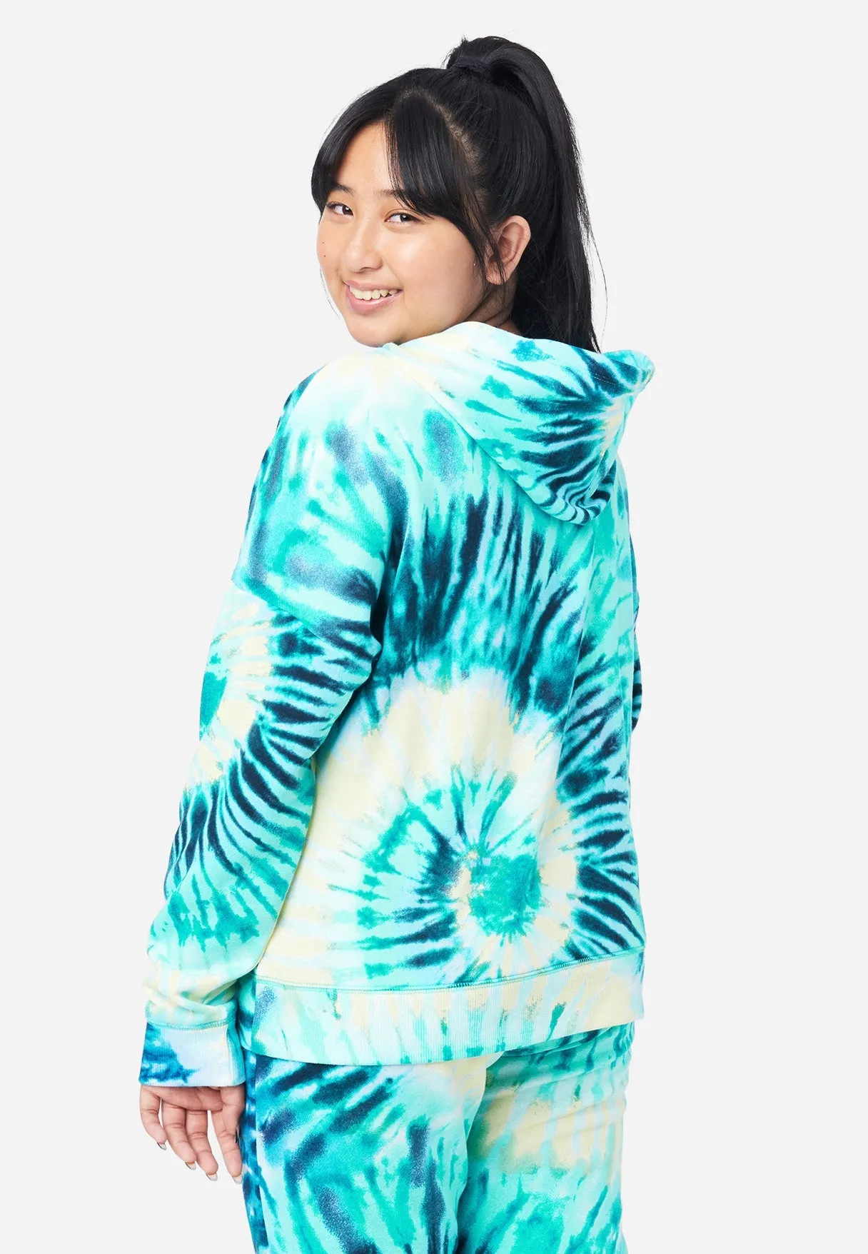 Patterned Fleece Hoodie