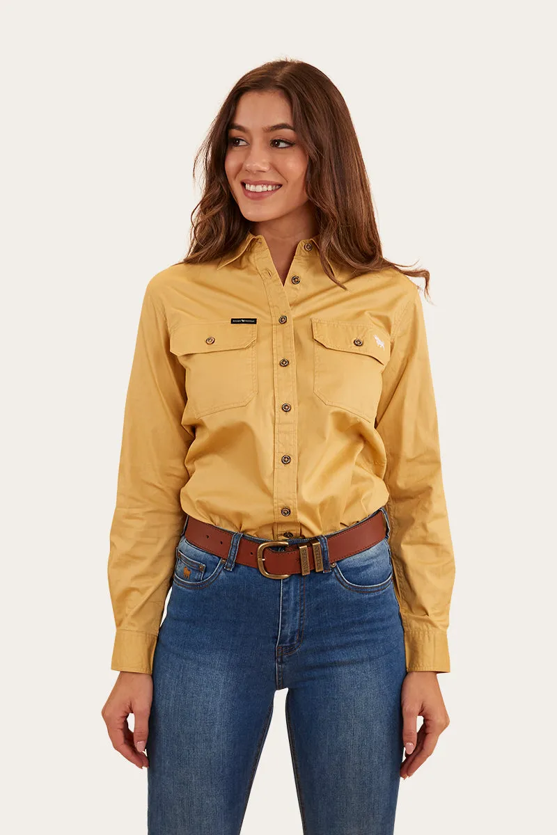 Pentecost River Womens Full Button Work Shirt - Vintage Gold