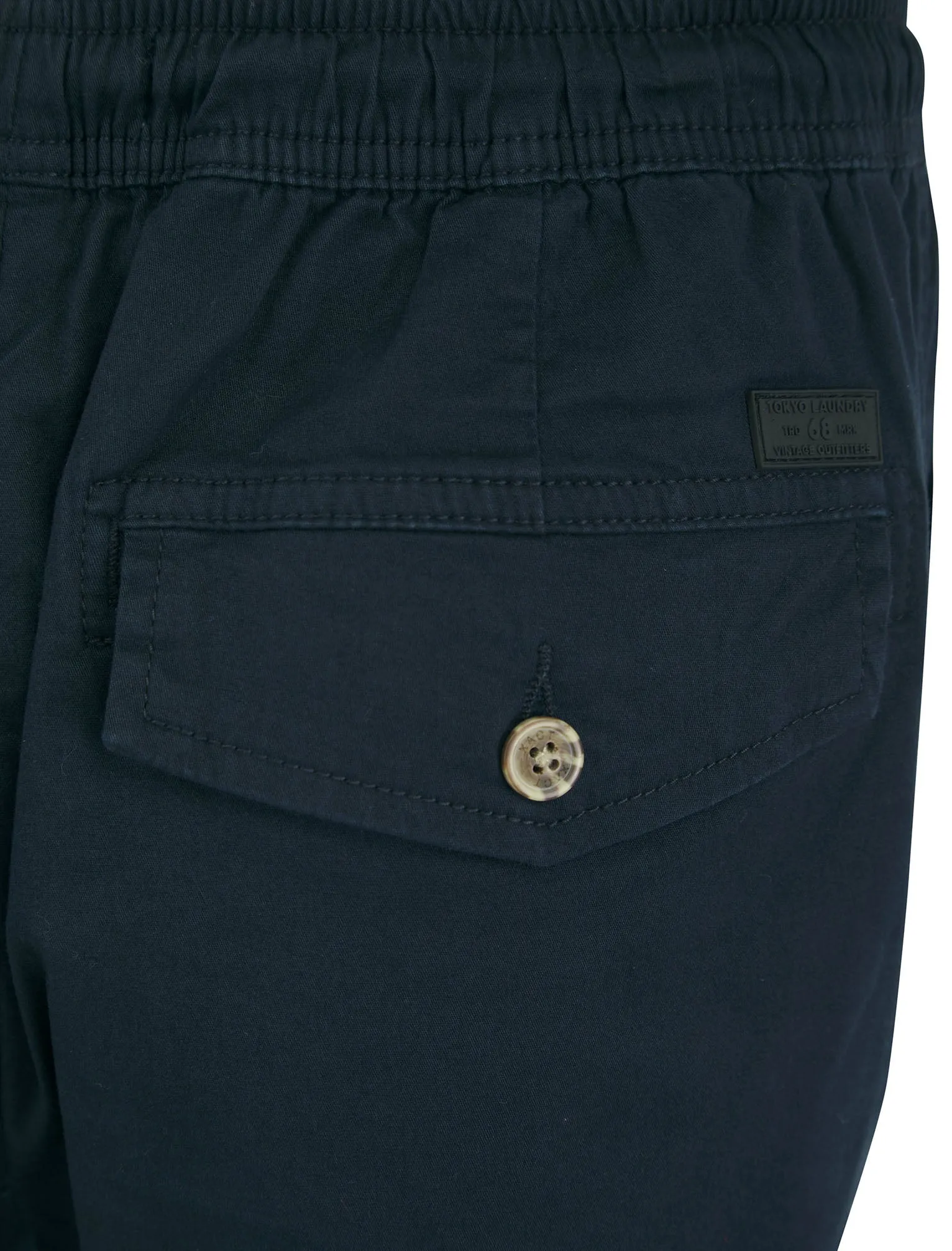 Portmany 2 Stretch Cotton Twill Cuffed Cargo Jogger Pants in Sky Captain Navy - Tokyo Laundry