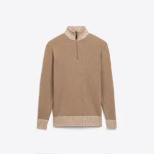 Solid Quarter Zip Mock Neck Sweater