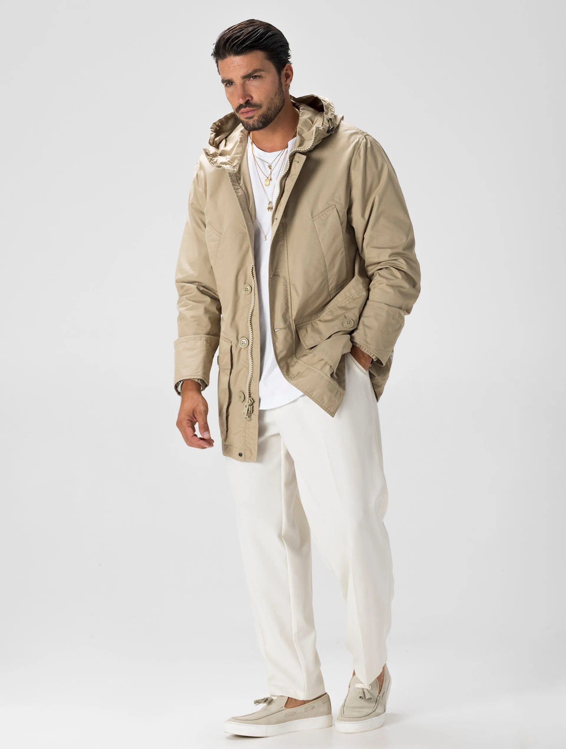 SUMMER PARKA IN LIGHT BROWN