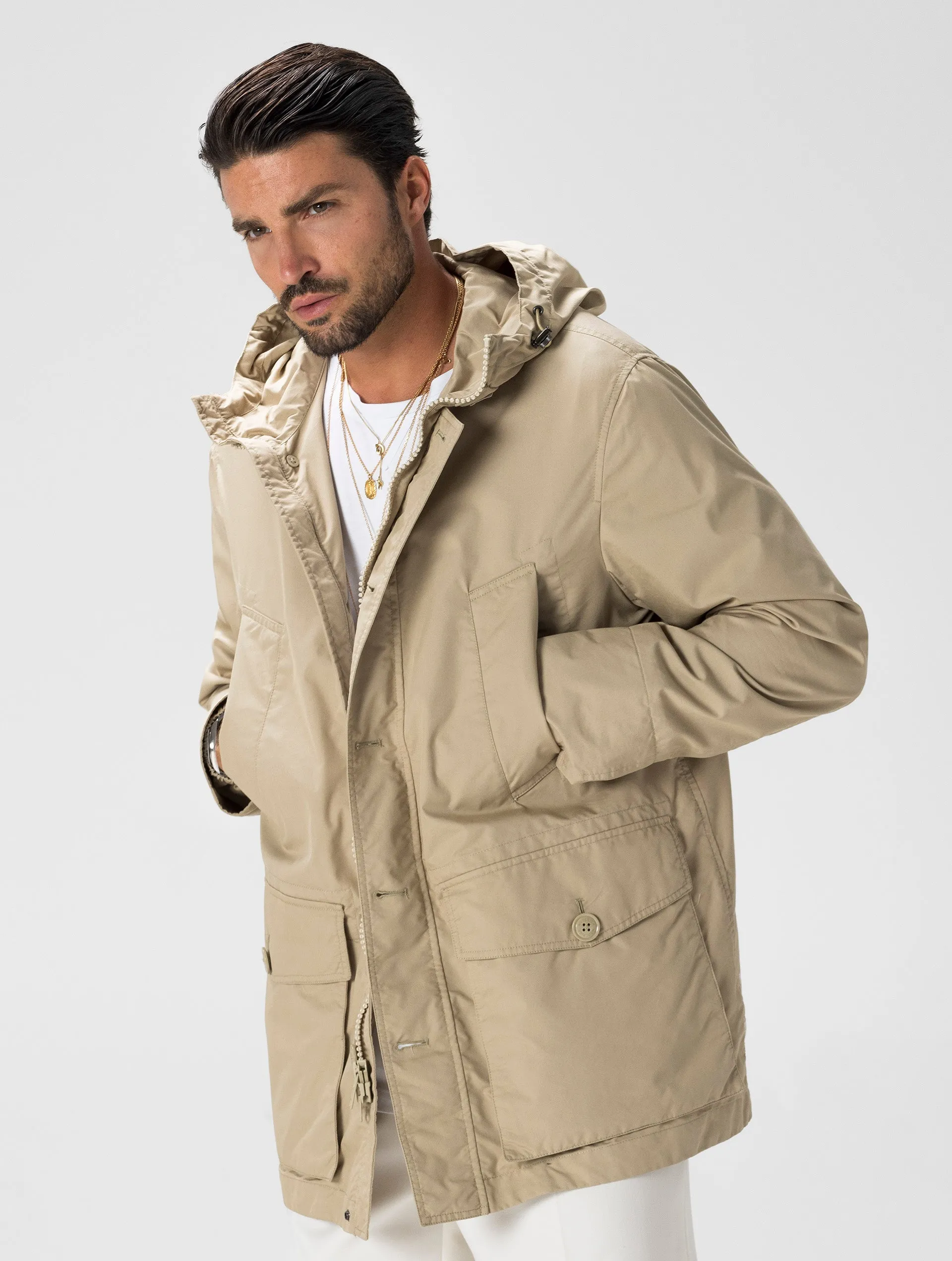 SUMMER PARKA IN LIGHT BROWN