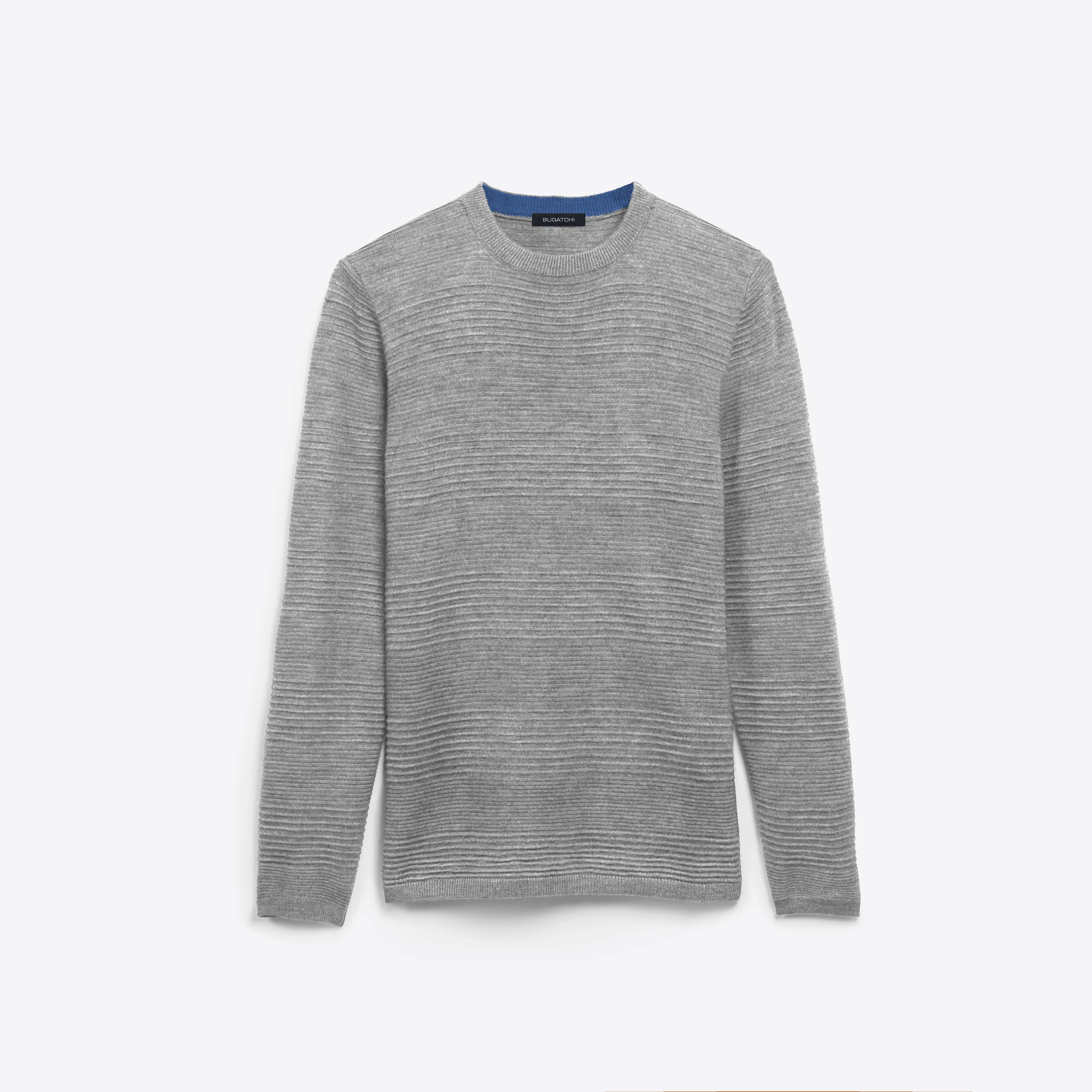 Tonal Block-Rib Crew Neck Sweater